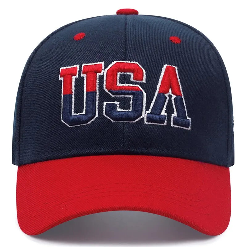 USA Flag Embroidered Snapback Baseball Cap | FBA Vibes