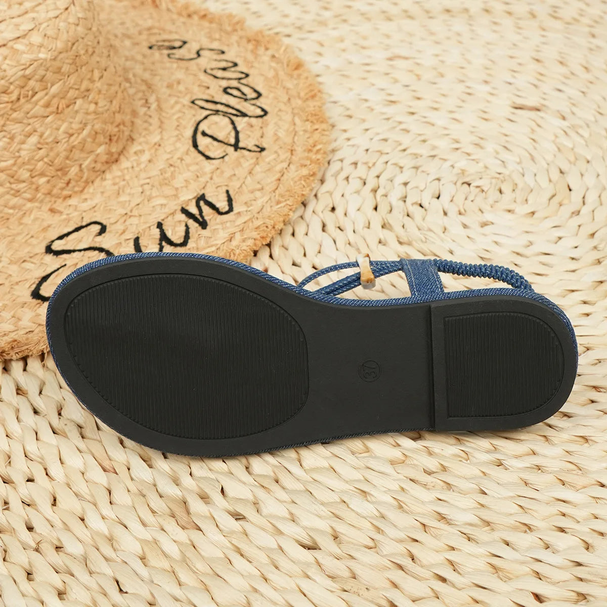 FBA Women's Bohemian Beaded Slip-On Flat Sandals | Beach Style Shoes