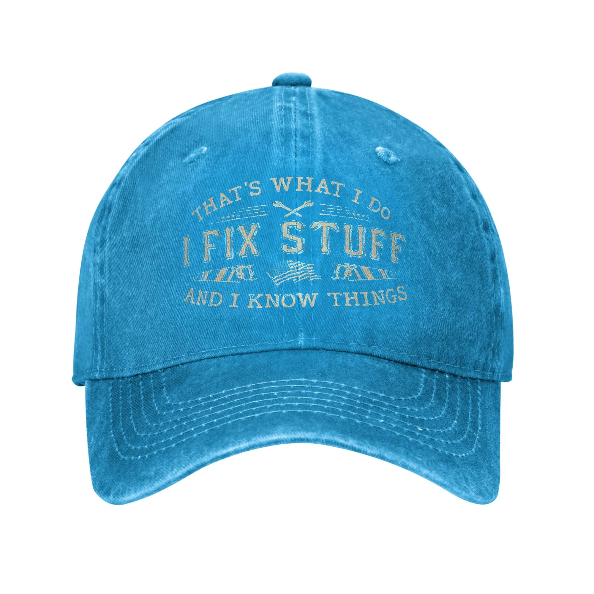 I Fix Stuff & I Know Things Funny Dad Cap | FBA Vibes