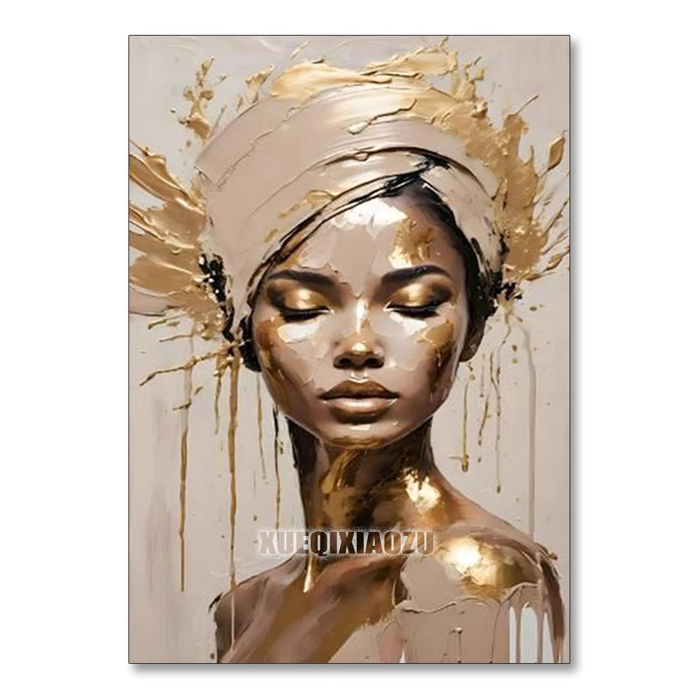 Abstract African Woman Diamond Painting Kit | Full Drill 5D DIY Mosaic Art