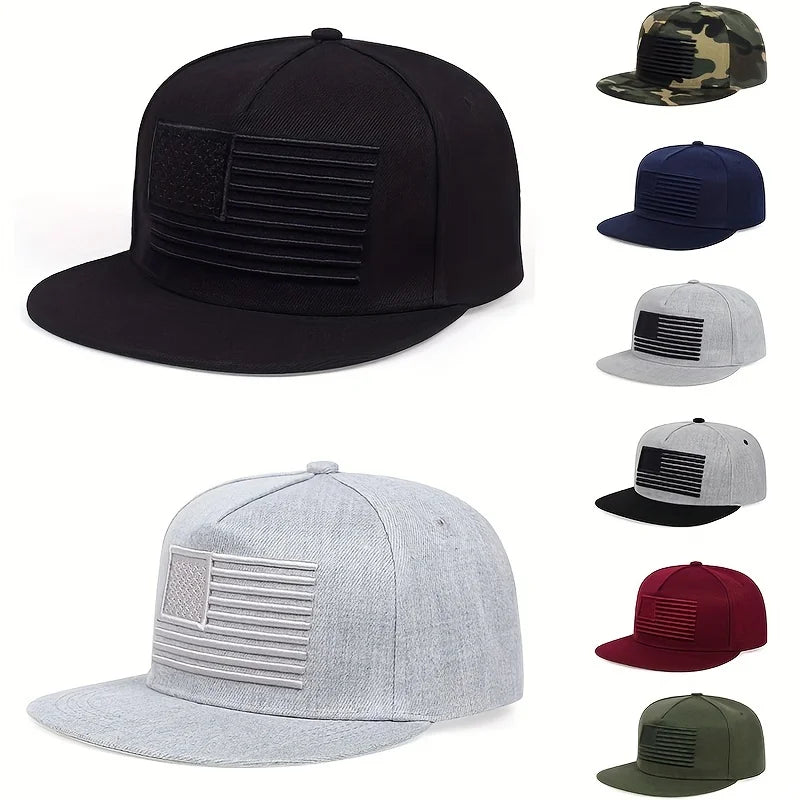 FBA USA Flag Camo Snapback Baseball Cap | Men's Trucker Hat