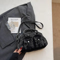 Denim Crossbody Satchel Bag for Women – Vintage Style Small Shoulder Handbag