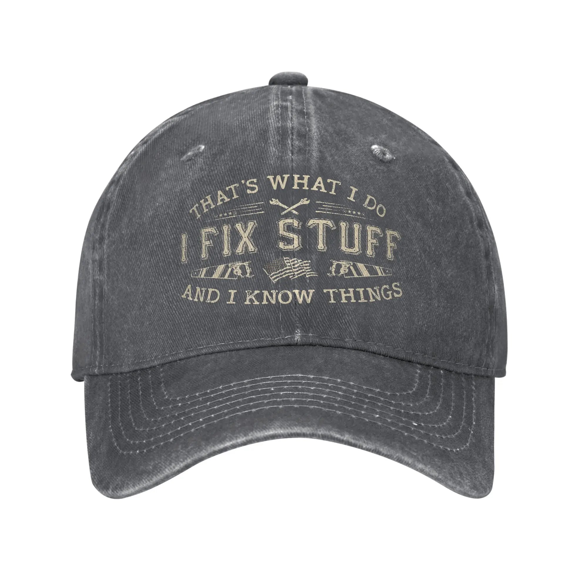 I Fix Stuff & I Know Things Funny Dad Cap | FBA Vibes