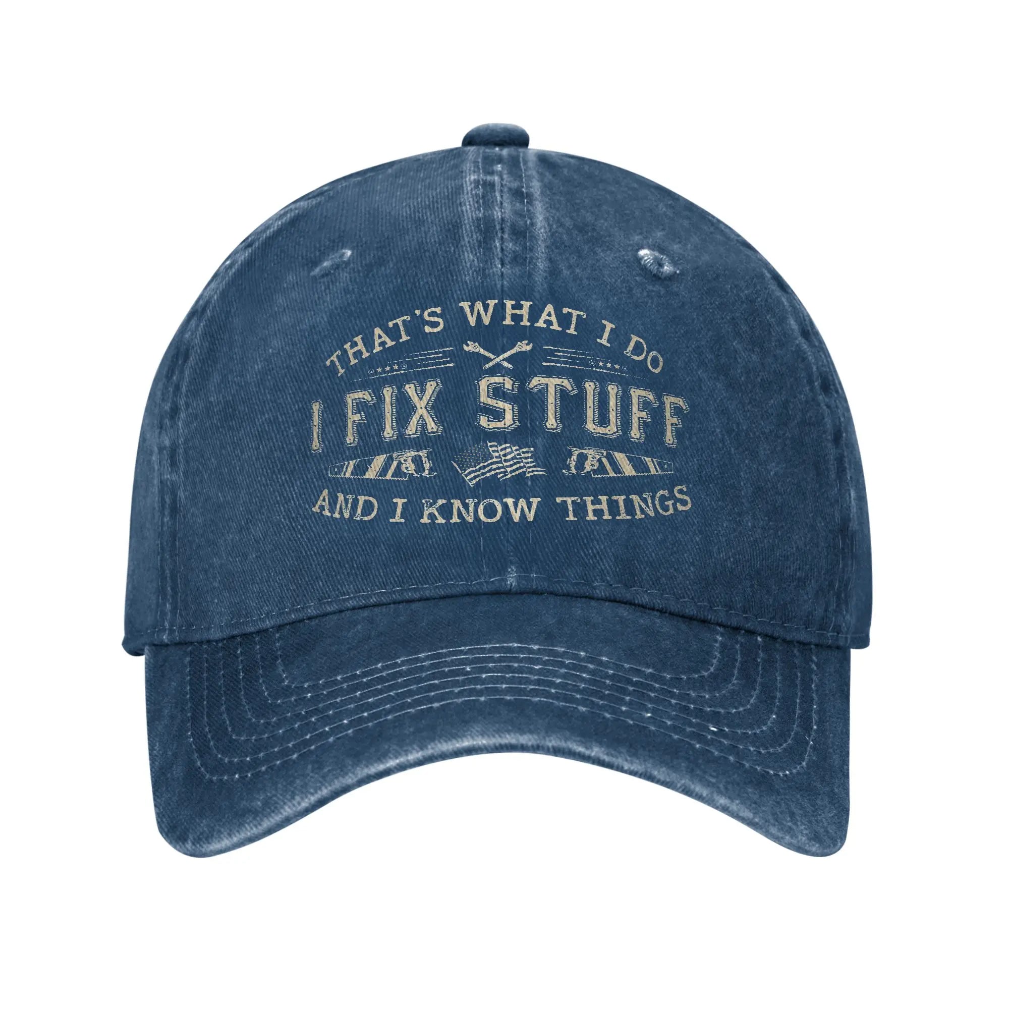 I Fix Stuff & I Know Things Funny Dad Cap | FBA Vibes