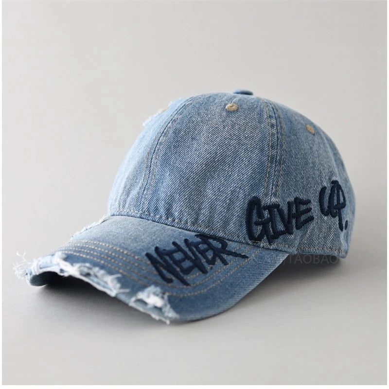 Vintage Letter Embroidered Baseball Cap | FBA Vibes