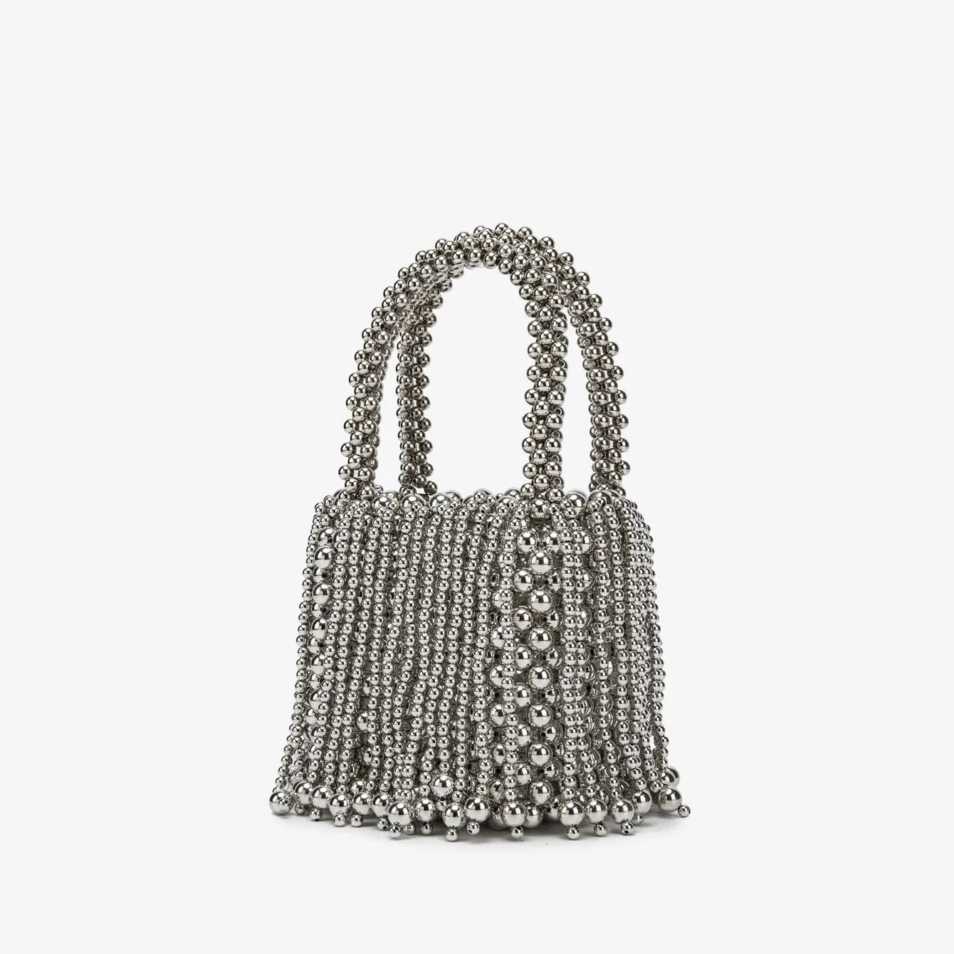 Handmade Beaded Woven Mini Handbag for Women – Luxury Hollow-Out Party Bag