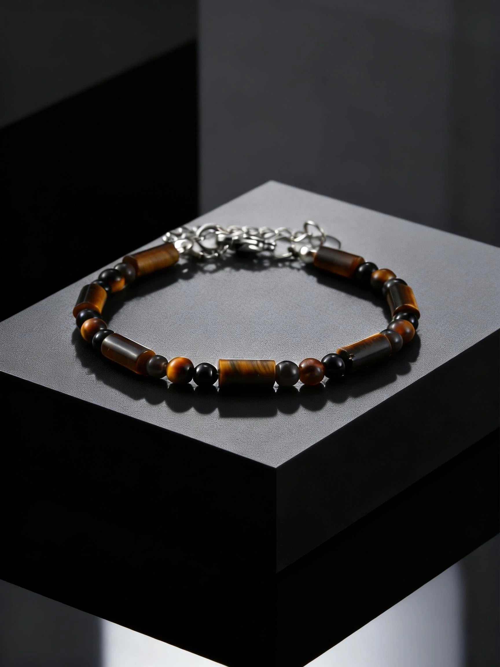 FBA Natural Stone Agate Tiger Eye Bracelet | Stainless Steel Jewelry Gift