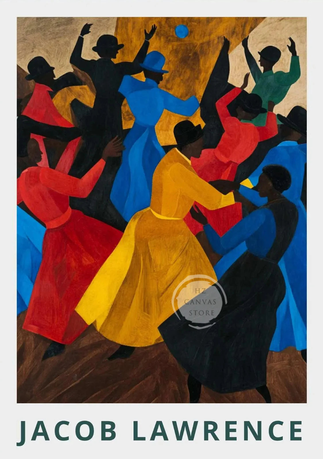 Jacob Lawrence "The Ball" Art Poster | Harlem Renaissance African American Wall Art Print