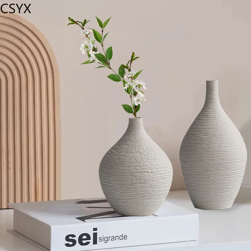 Nordic Ceramic Flower Vase | Minimalist Home & Office Decor