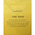 FBA Aim High Single Arrow Pendant Necklace | Inspirational Gift Jewelry