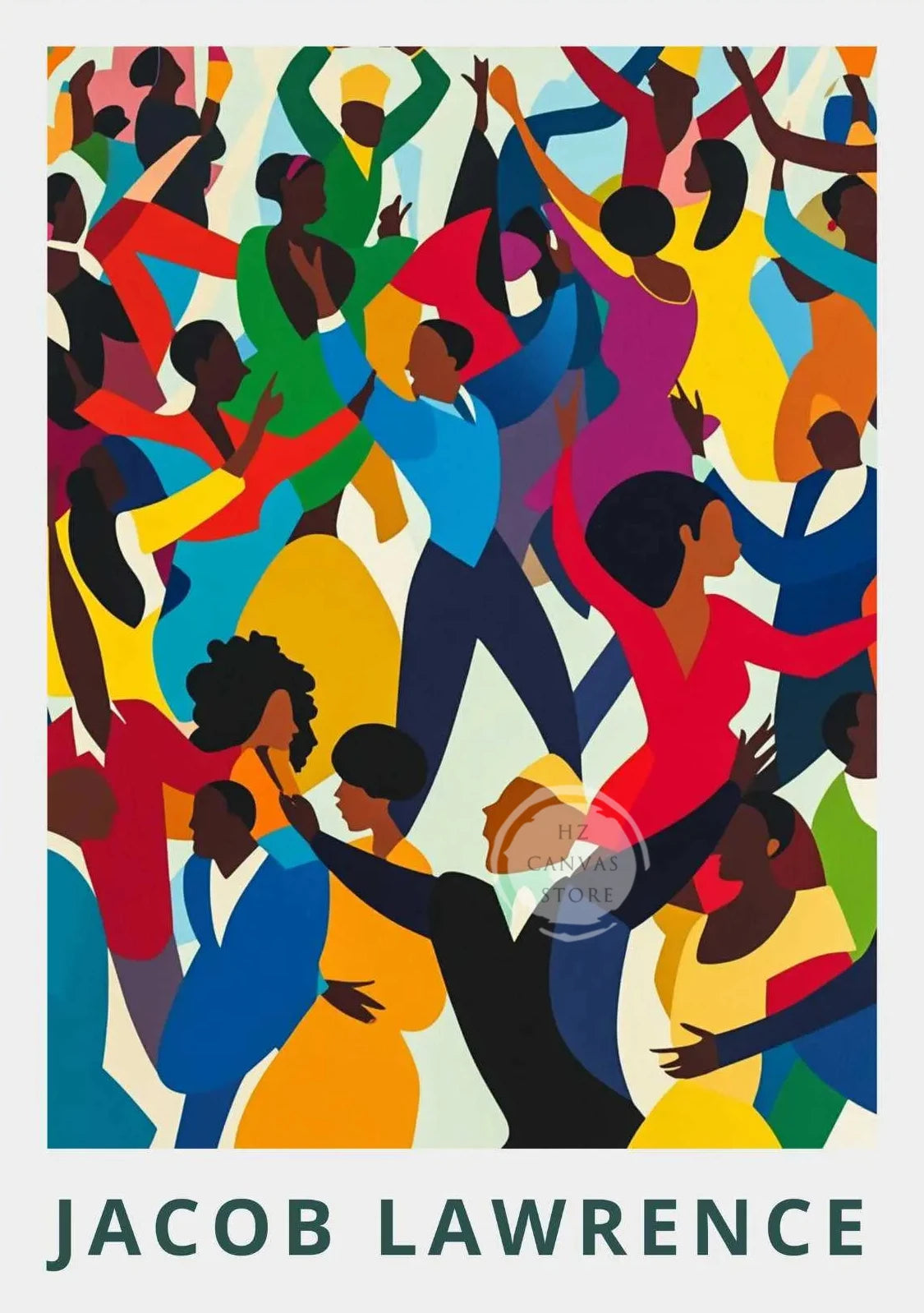 Jacob Lawrence "The Ball" Art Poster | Harlem Renaissance African American Wall Art Print