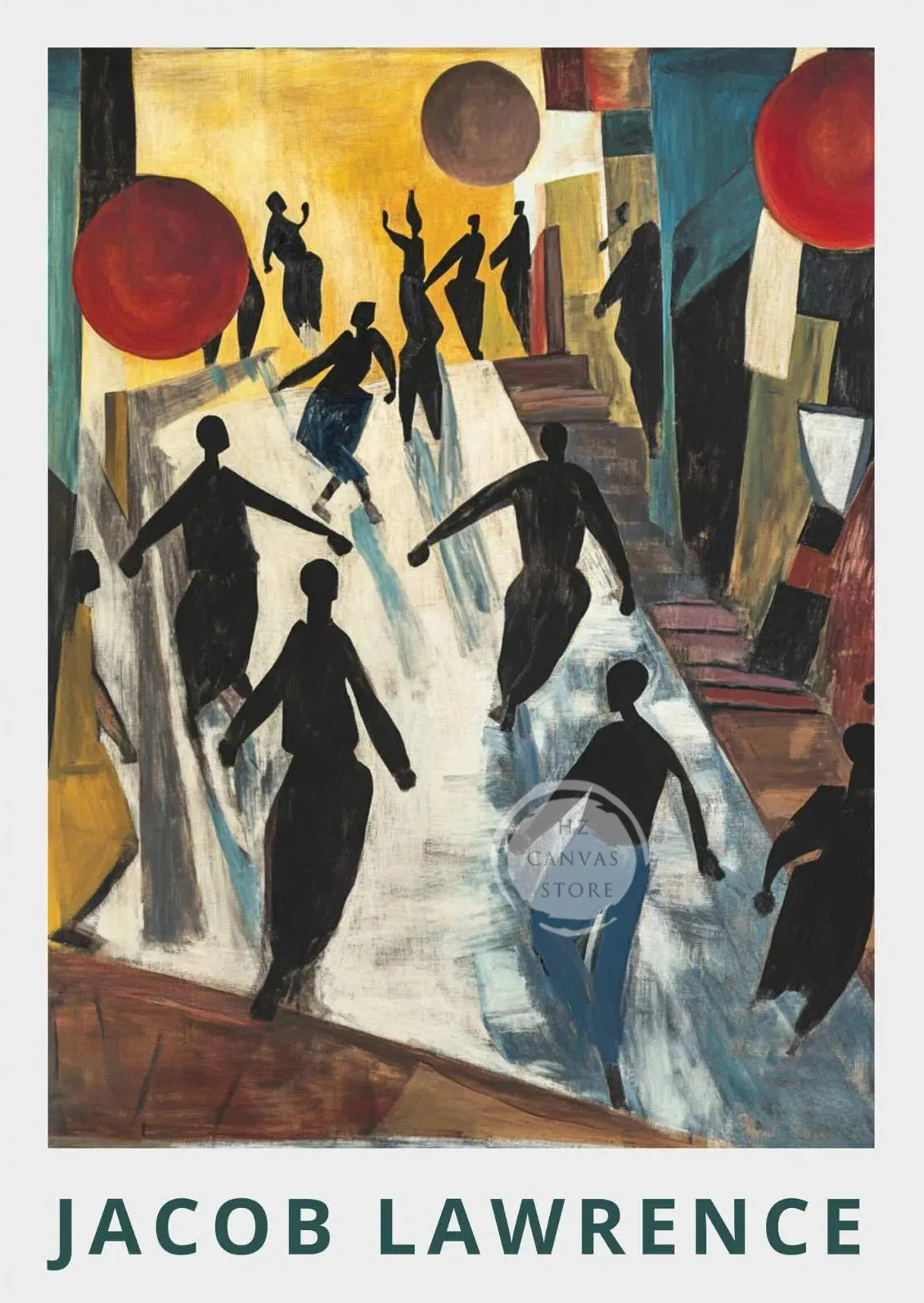 Jacob Lawrence "The Ball" Art Poster | Harlem Renaissance African American Wall Art Print