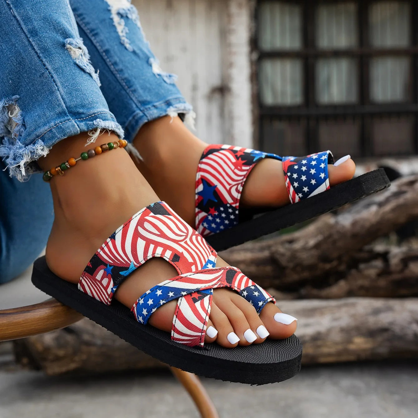 FBA Women's Platform Beach Slides | Colorful Open Toe Summer Slippers
