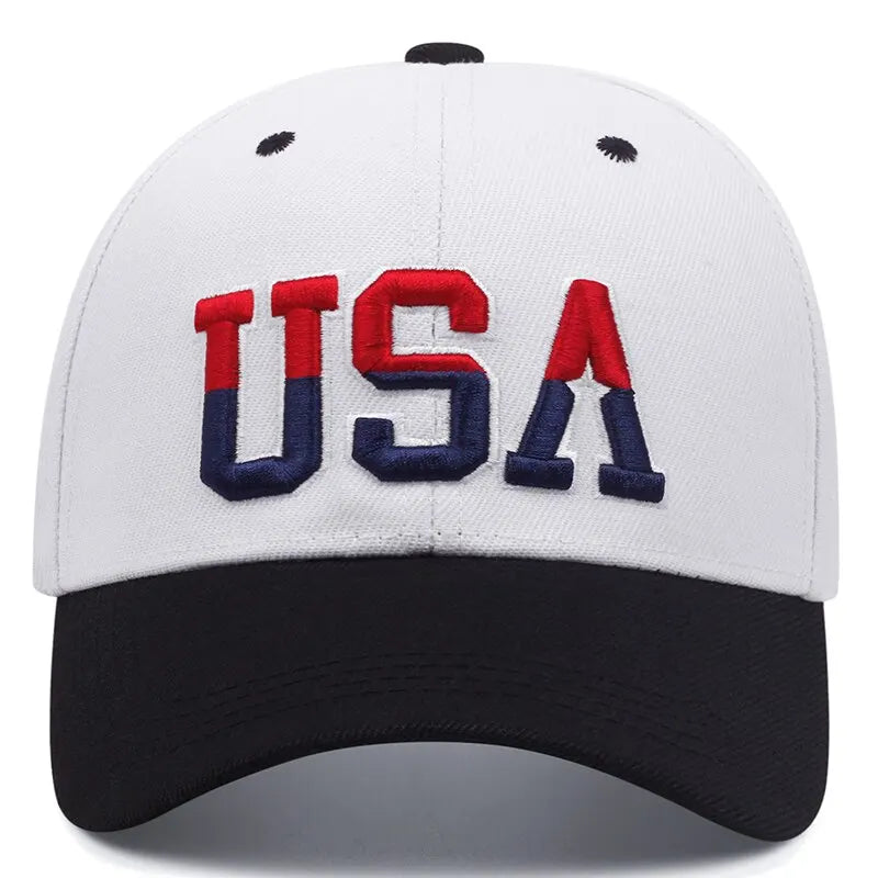 USA Flag Embroidered Snapback Baseball Cap | FBA Vibes