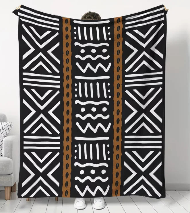 Native American Tribal Diamond Star Throw Blanket – 8 Colors | FBA Vibes