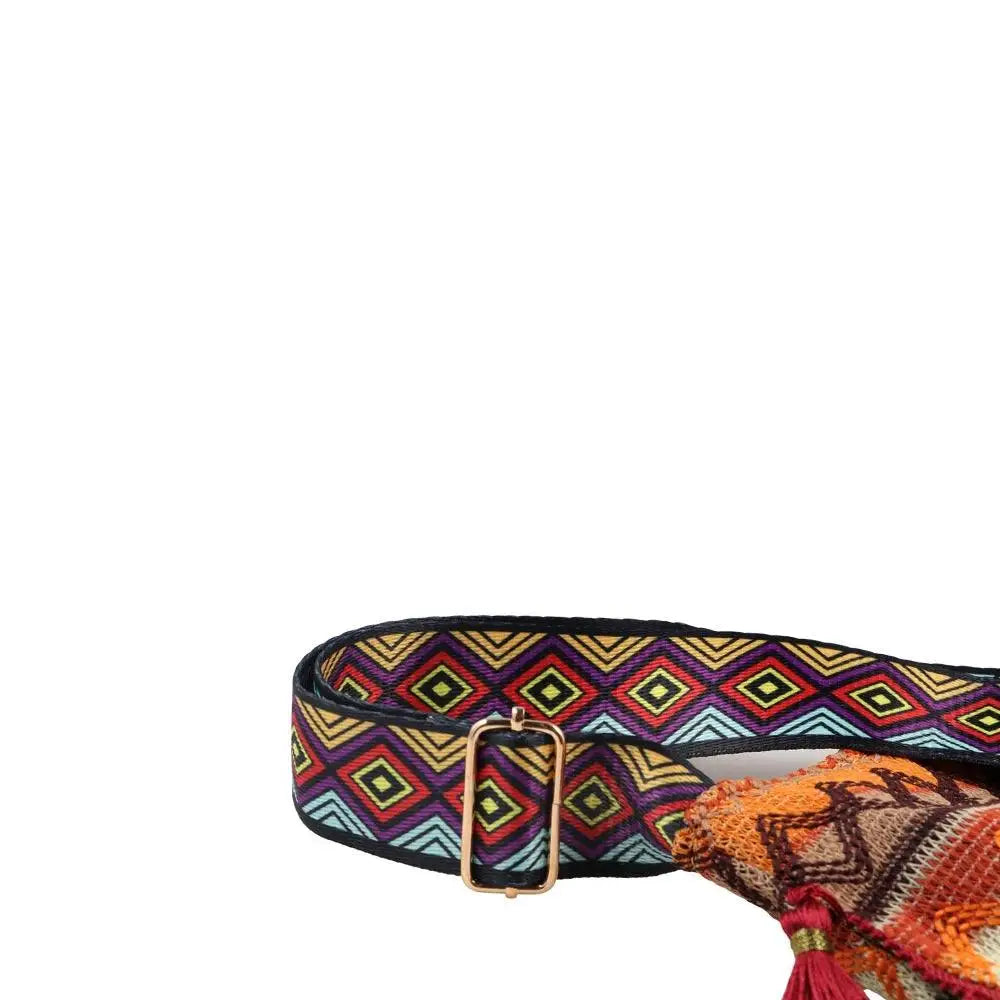 Tassel Ethnic Fringe Crossbody Shoulder Bag – Bohemian Woven Messenger Handbag