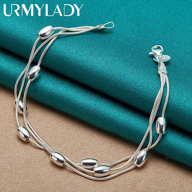 FBA 925 Sterling Silver Beaded Bracelet for Women | Wedding Jewelry
