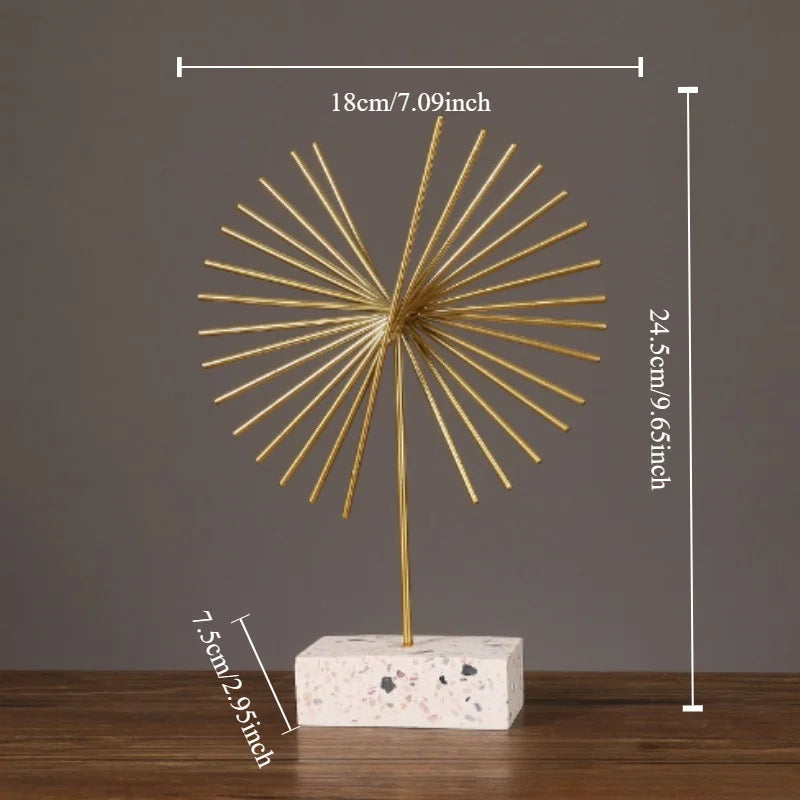Nordic Metal Abstract Art Sculpture | Modern Home Decor Ornament