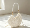 Hand Woven Shell Tote Bag with Chain Shoulder Strap – Large Capacity Bohemian Beach Bag