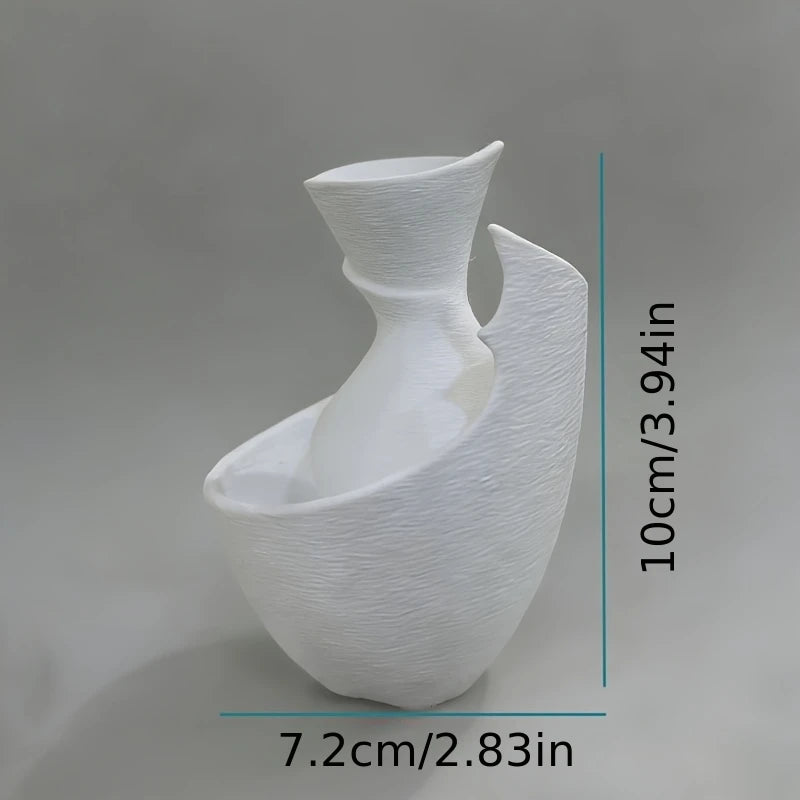 Minimalist Decorative Vase | Nordic Boho Flower Arrangement Ornament for Living Room & Entryway