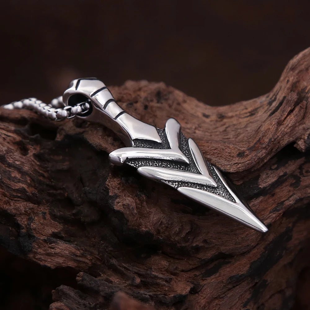 FBA Native Stainless Steel Arrow Pendant Necklace | Hip Hop Amulet Jewelry