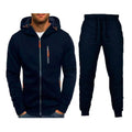 Men's 2-Piece Zip-Up Hoodie & Jogger Tracksuit Set – Fleece Sportswear Running Training Sweatsuit | Multiple Colors | S–3XL | FBA Vibes