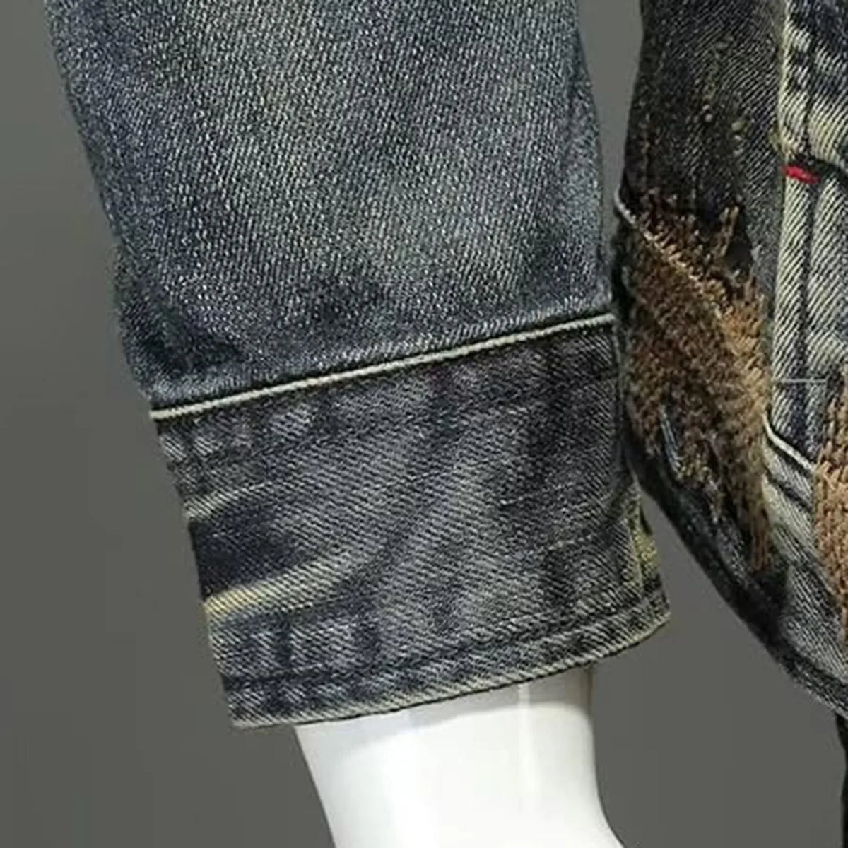 Men's Vintage Slim Fit Denim Jacket – Cowboy Trucker Motorcycle Jean Coat | Blue | M–4XL | FBA Vibes