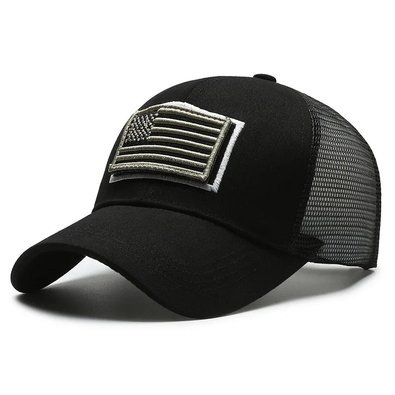 FBA Men's American Flag Camo Baseball Cap | Outdoor Tactical Hat