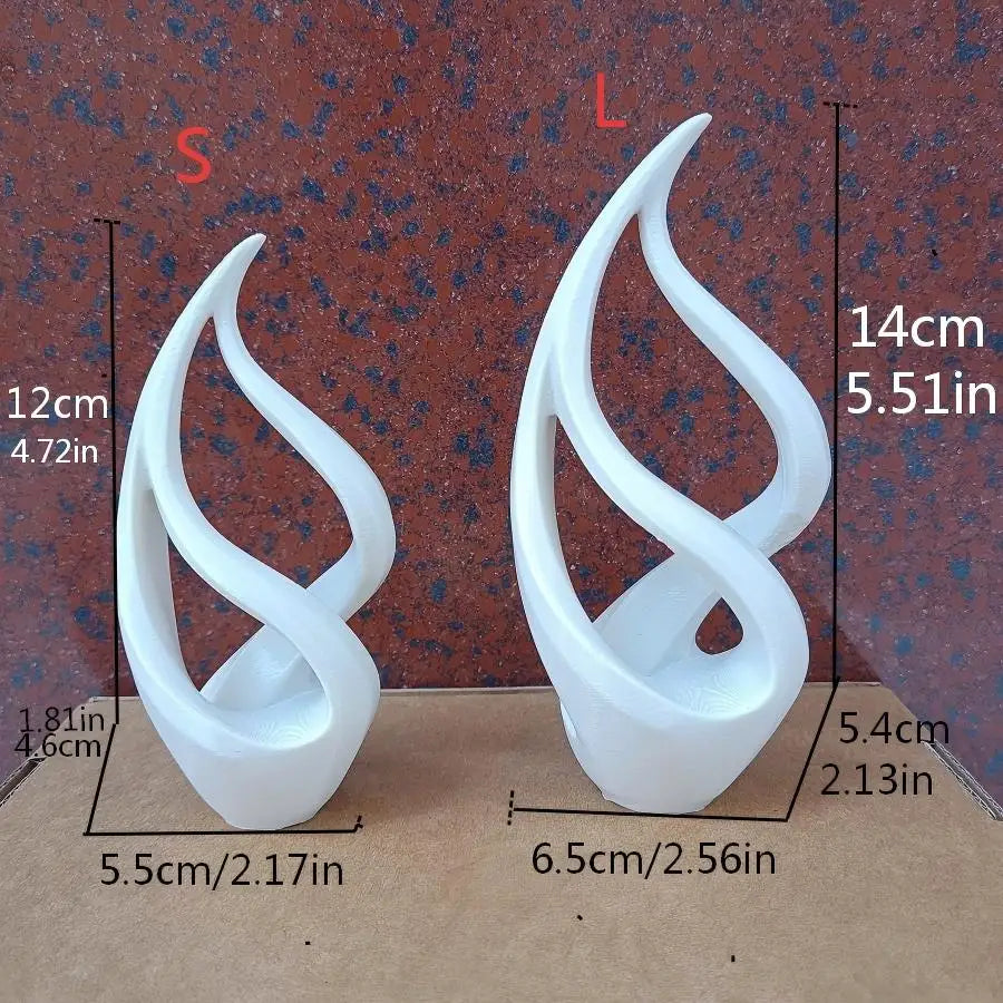 3D Printed Abstract Luxury Sculpture | Modern Plastic Art Decor in Black & White