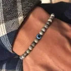 FBA Boho Tiger Eye Evil Eye Elastic Bracelet | Travel Jewelry Gift