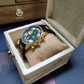 FBA Men's Luxury Wood Watch | Chronograph Calendar Wooden Wristwatch