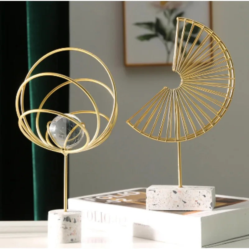 Nordic Metal Abstract Art Sculpture | Modern Home Decor Ornament