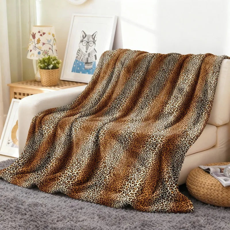 Animal Print Flannel Throw Blanket – 8 Colors | FBA Vibes