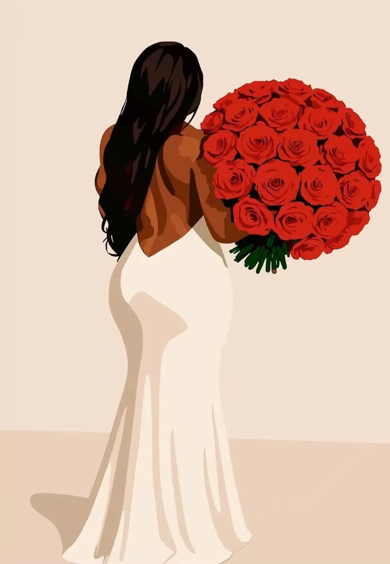 Black Girl Nail Art Canvas Print | Fashionable Women Poster Wall Art for Living Room & Bedroom