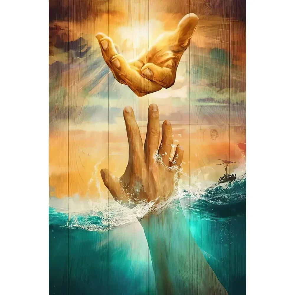 Jesus The Hand of God Canvas Print | Christian Wall Art | FBA Vibes