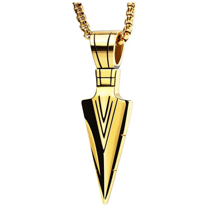 FBA Vintage Spearhead Arrow Pendant Necklace | Hip Hop Punk Jewelry