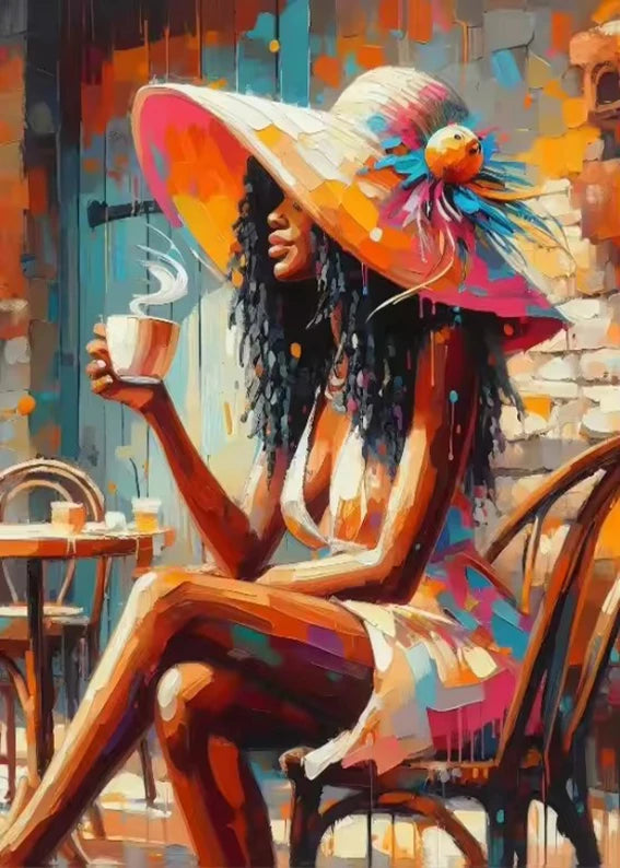 Black Woman Fashion Art Canvas Print | Colorful Pop Wall Decor | FBA Vibes