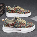 FBA Men's Ethnic Style Platform Board Shoes | Breathable Flat Sneakers