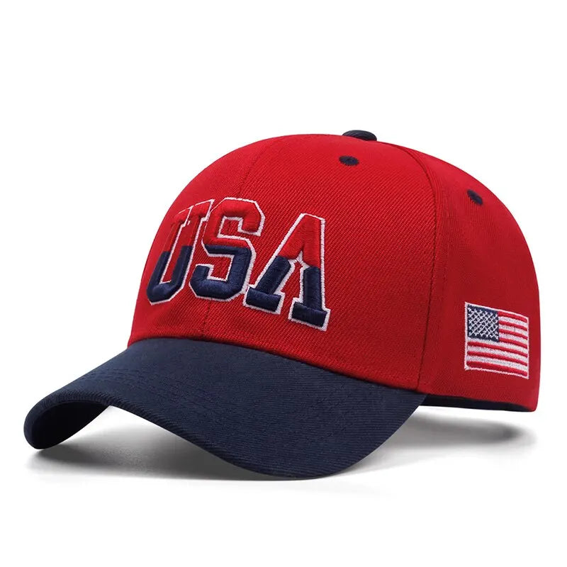USA Flag Embroidered Snapback Baseball Cap | FBA Vibes