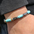 FBA Minimalist Turquoise Bead Bracelet for Men | Casual Jewelry Gift