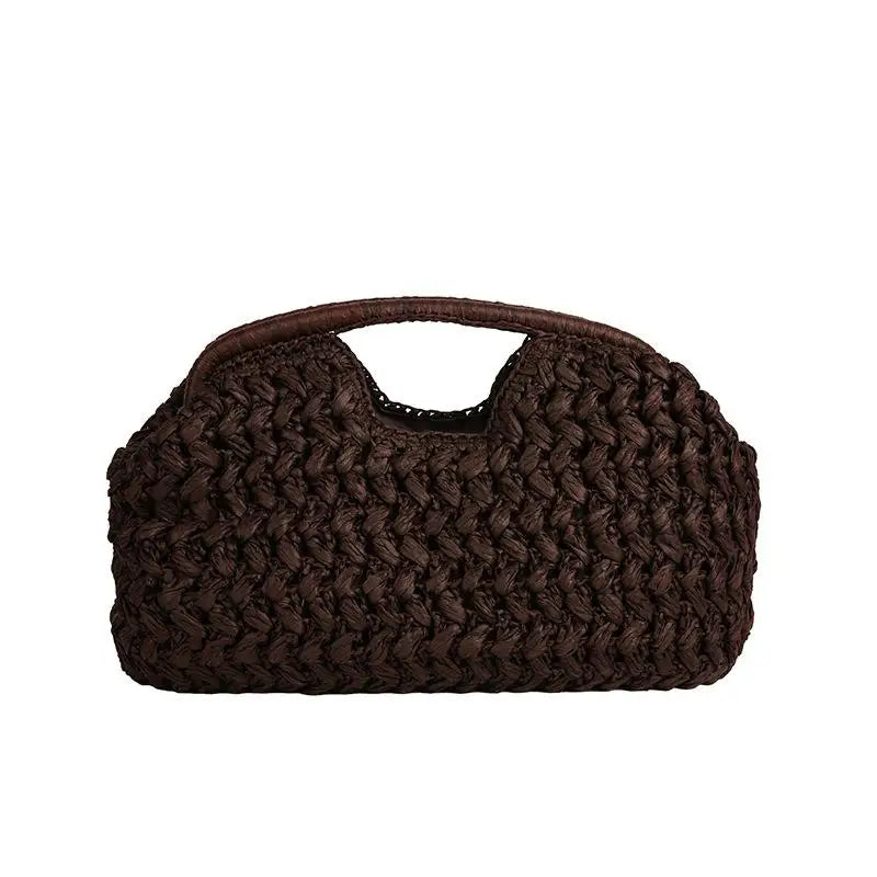 Elegant Woven Straw Underarm Shoulder Bag for Women – Versatile Beach Evening Handbag & Gift