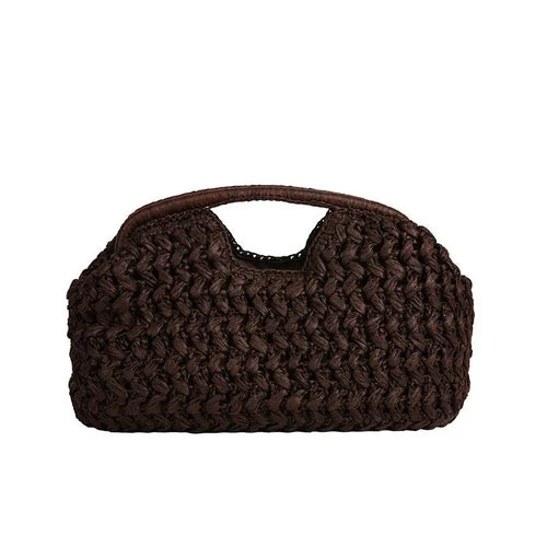 Elegant Woven Straw Underarm Shoulder Bag for Women – Versatile Beach Evening Handbag & Gift