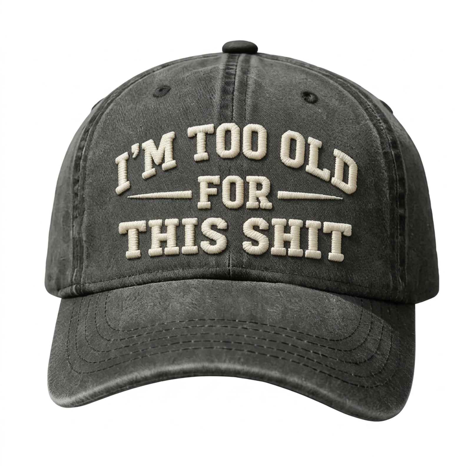 Washed Vintage Baseball Cap with Sun Protection Brim | FBA Vibes