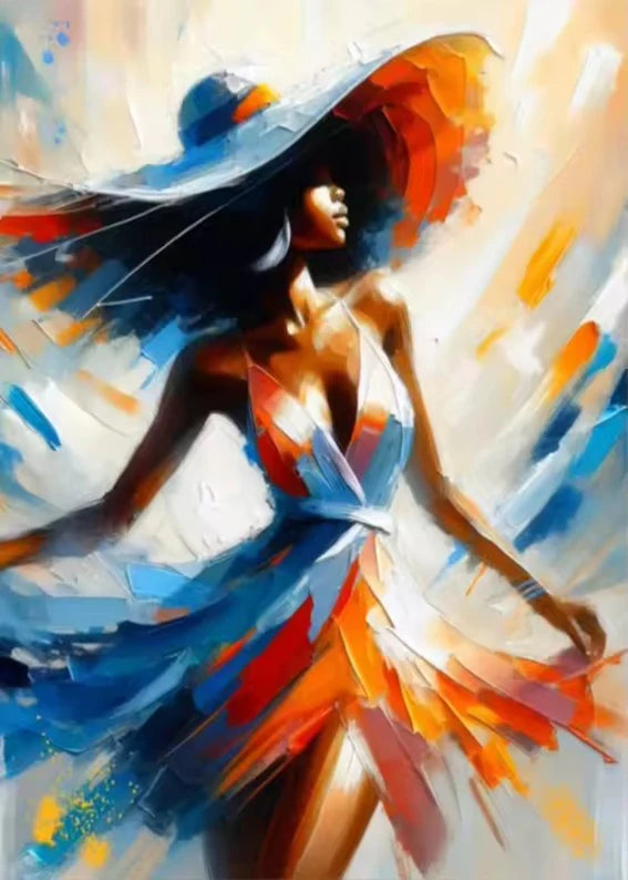Black Woman Fashion Art Canvas Print | Colorful Pop Wall Decor | FBA Vibes