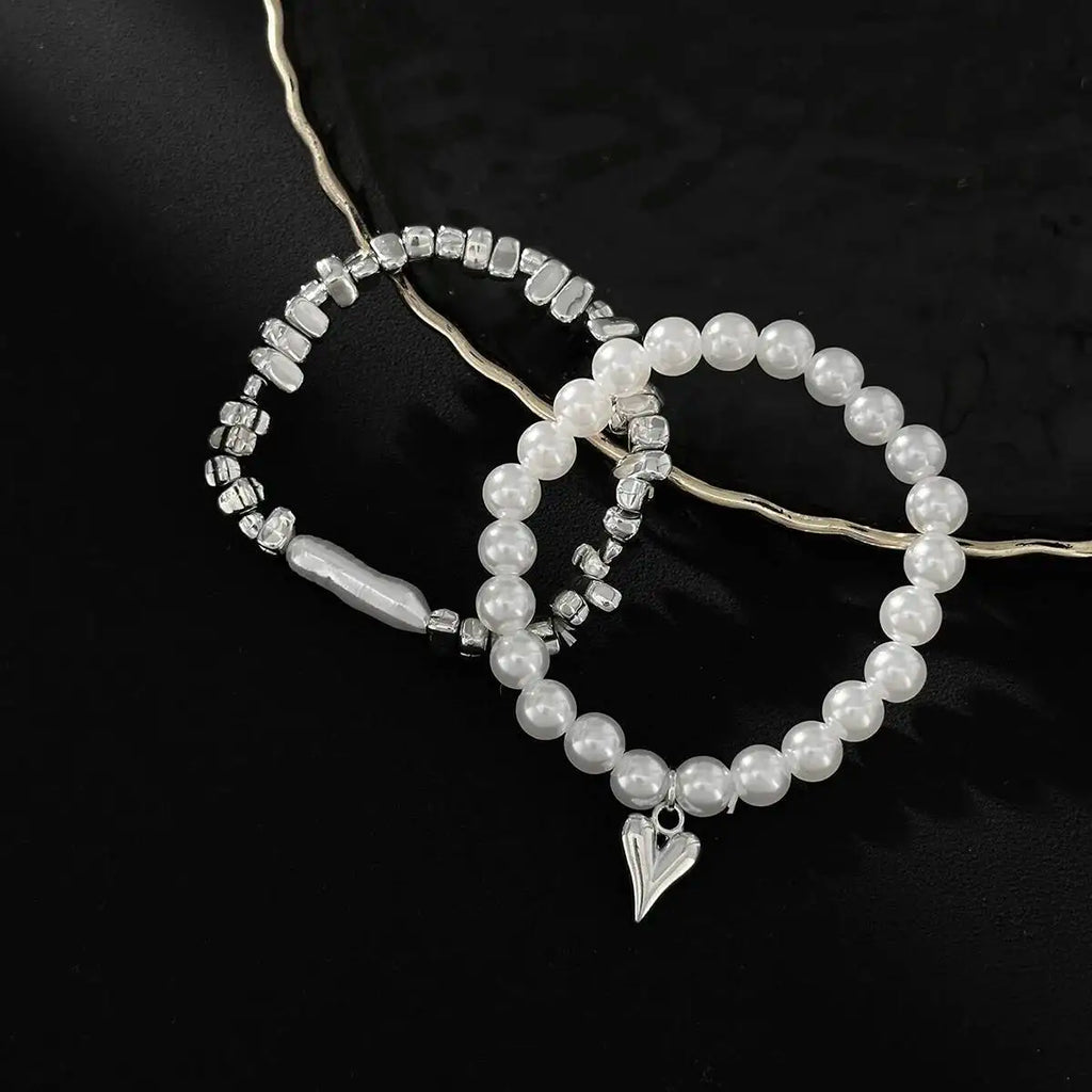 FBA Elegant Imitation Pearl Heart Bracelet for Women | Boho Jewelry Gift
