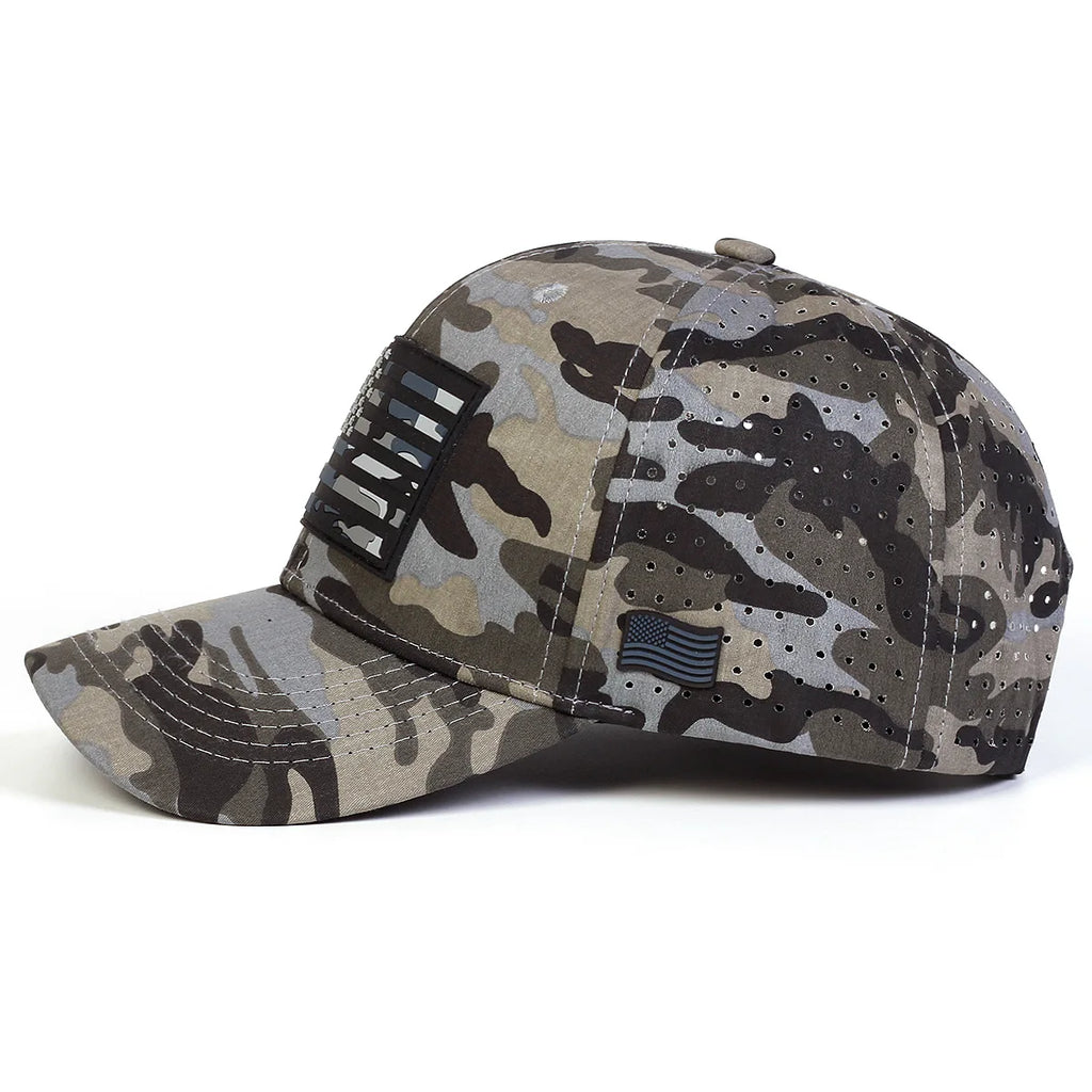 FBA American Flag Patch Breathable Baseball Cap | Outdoor Sports Hat
