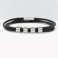 FBA Personalized Engraved Men's Leather Bracelet | Custom Name Jewelry Gift