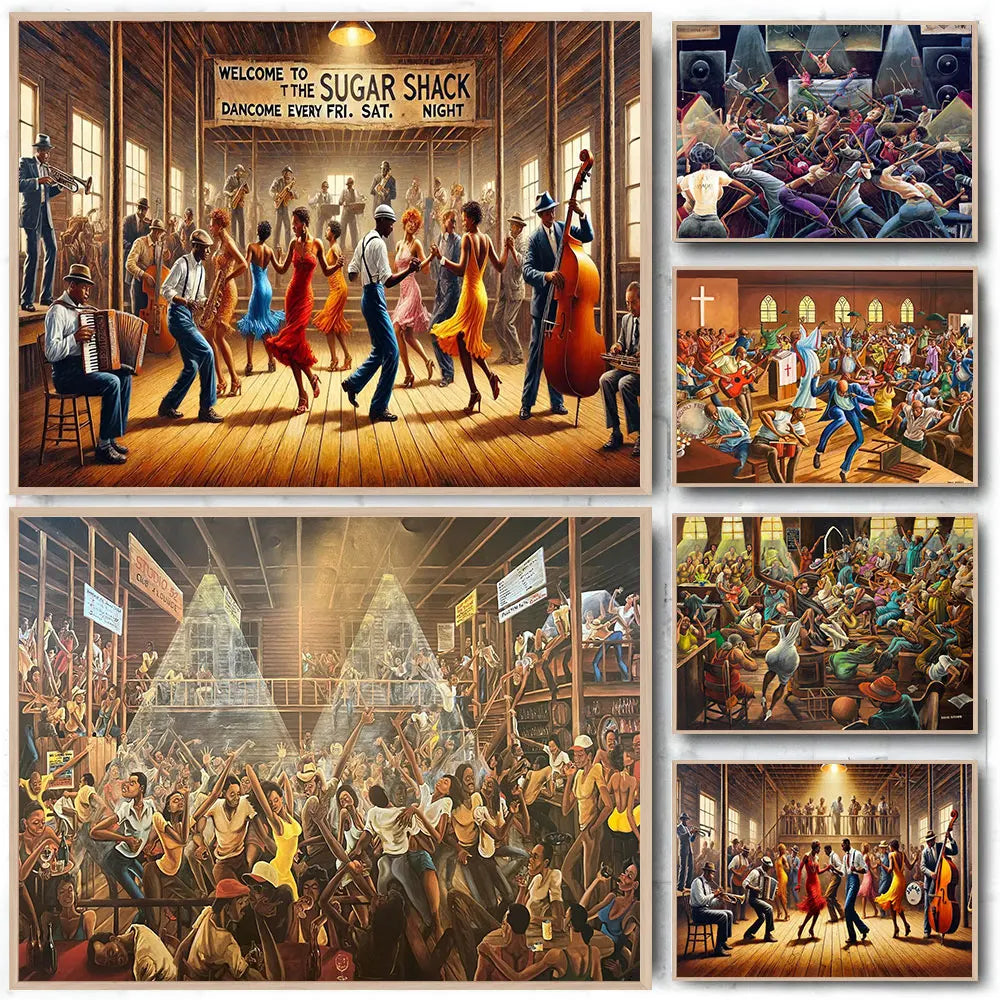 Ernie Barnes & African American Art Canvas Print | FBA Vibes