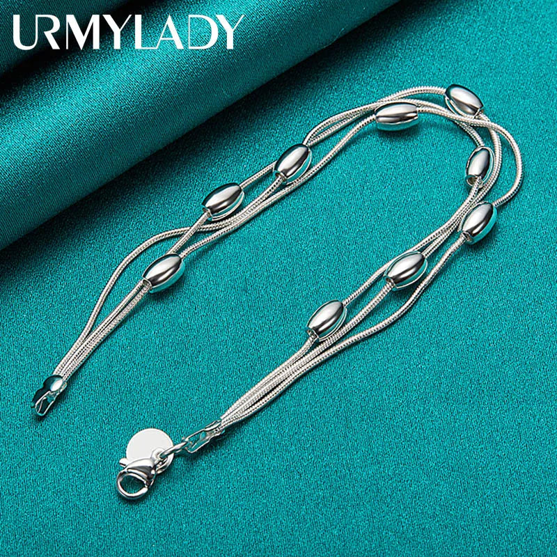 FBA 925 Sterling Silver Beaded Bracelet for Women | Wedding Jewelry