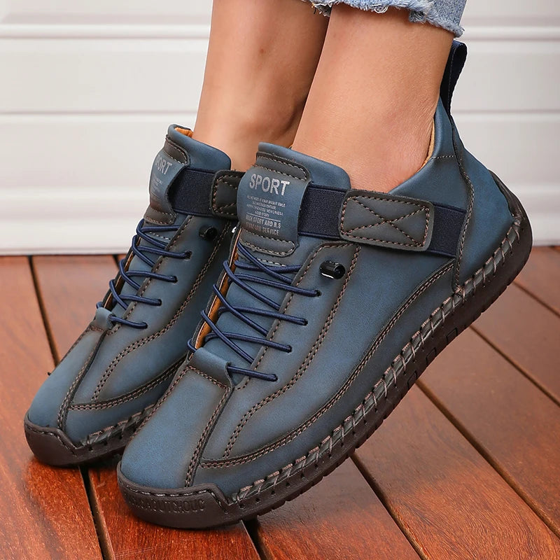 Women's Retro British-Style Lace-Up Ankle Boot — Waterproof Microfiber